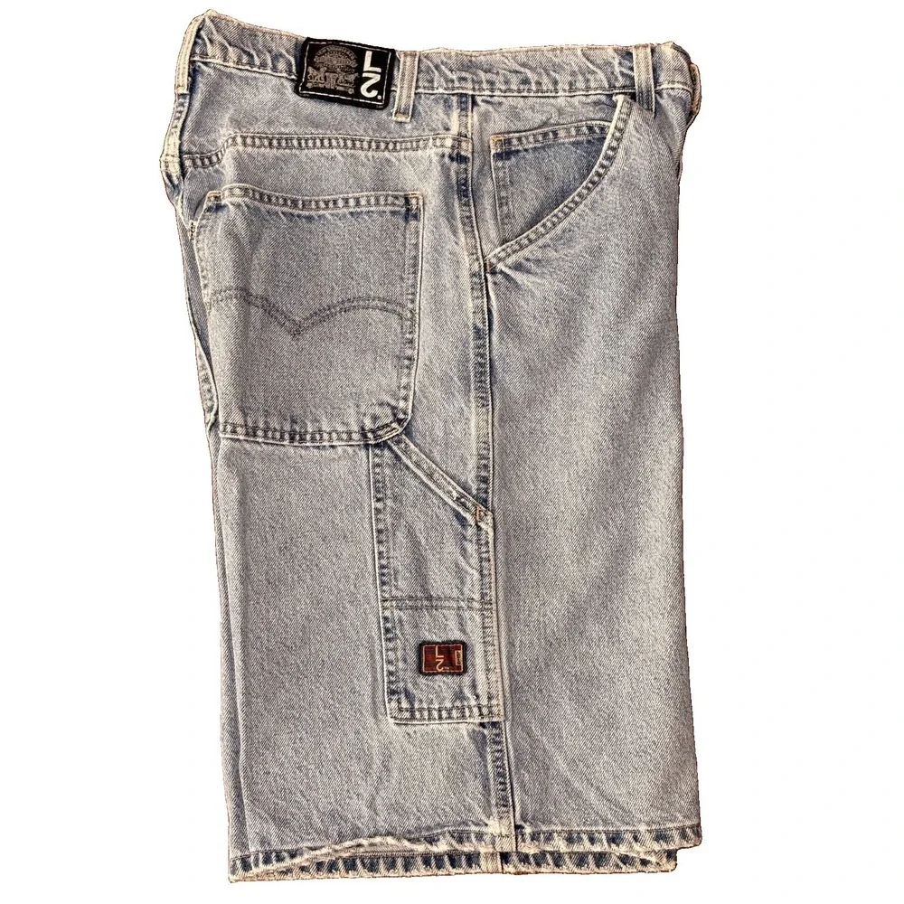 Vintage Levis L2 Carpenter Blue Denim Shorts Mens 30 Student 90S Grunge RARE!